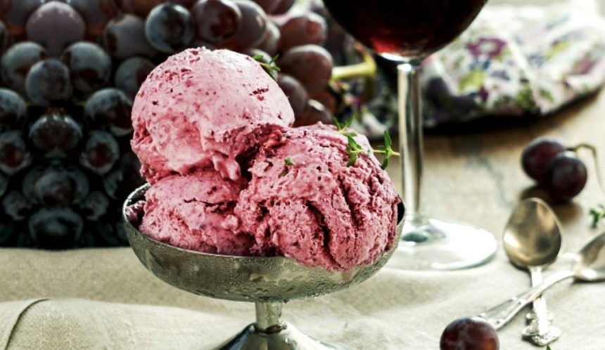 Receita: sorvete caseiro de suco de uva