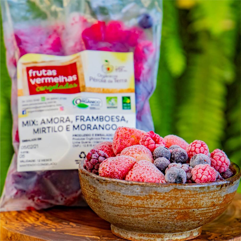 Frutas vermelhas da Orgânicos Pérola da Terra